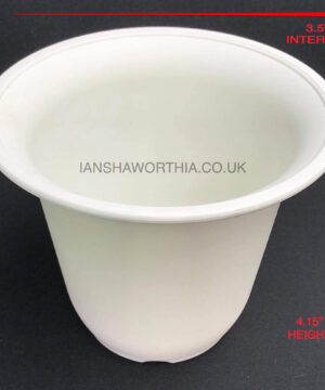 3.5” White Plastic Bell Pot (Large)