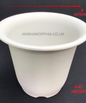 3" White Plastic Bell Pot (Medium)